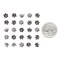Pewter Plated Leafy Brass Bead Caps 6mm, Set of 24 - XXX - P-BC06